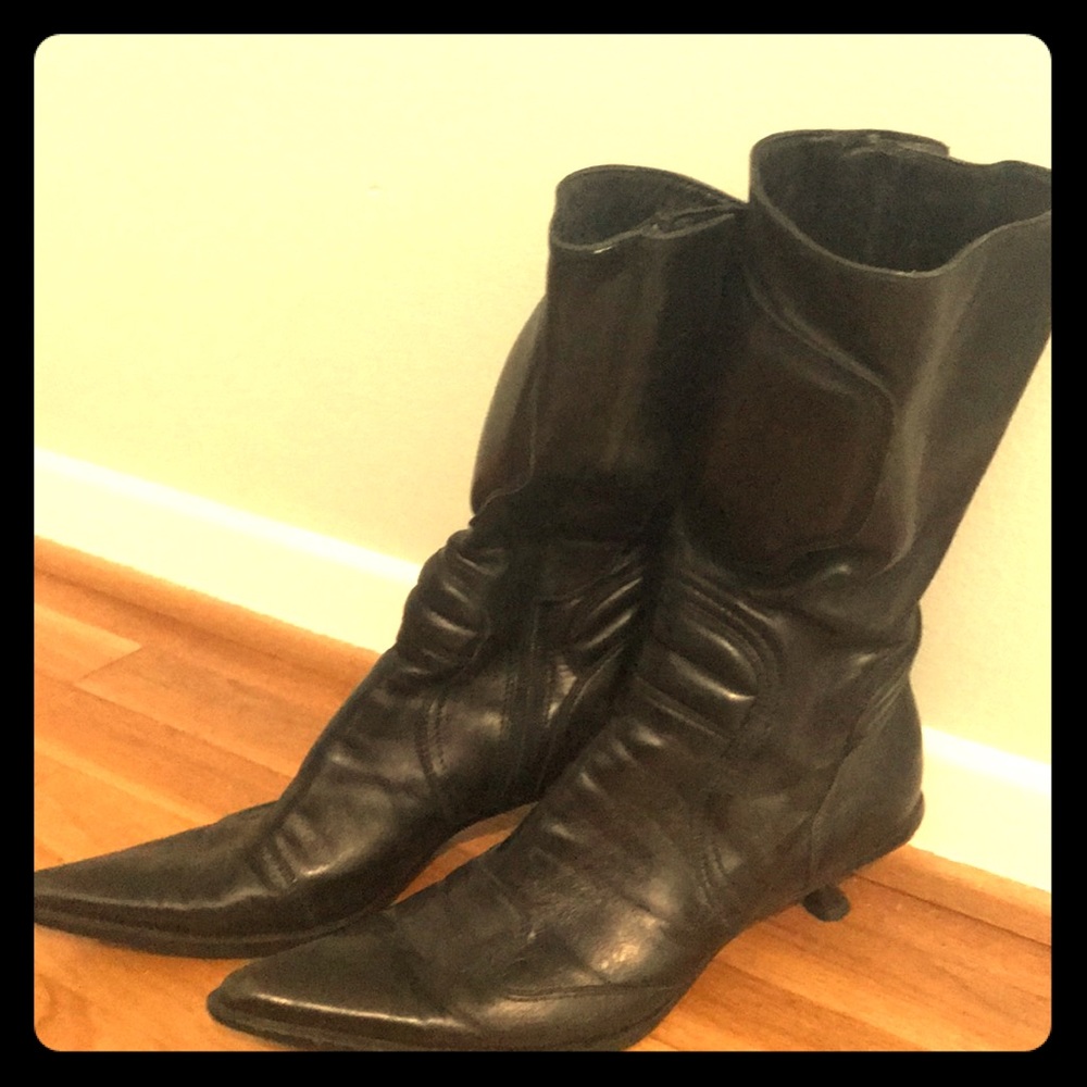 Vintage Miu Miu black boots .